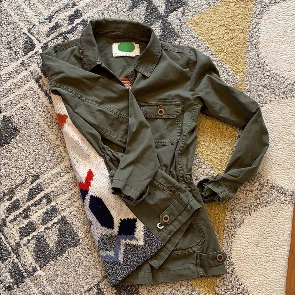 Anthropologie jacket with back sweater detail
